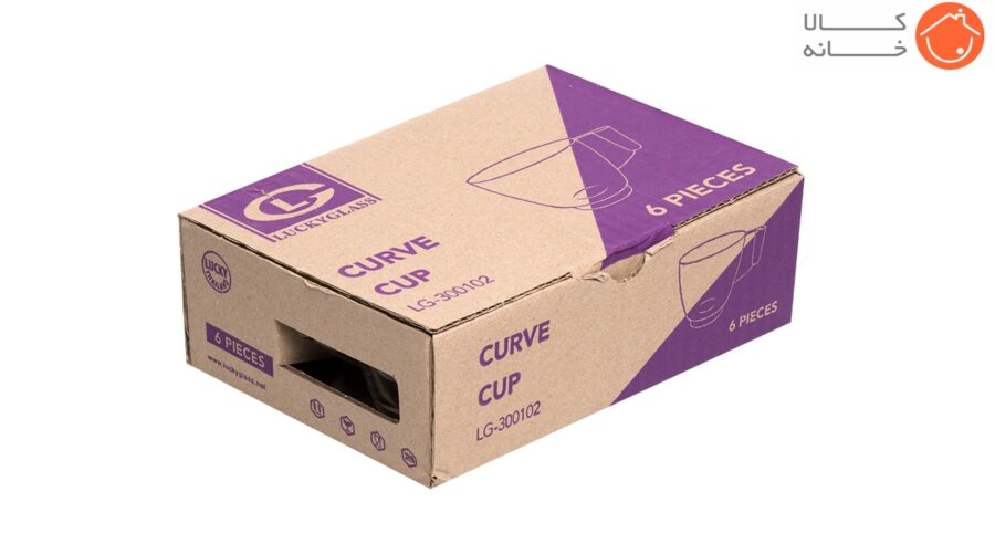 فنجان قهوه لاکی مدل Curve 102 - بسته 6 عددی