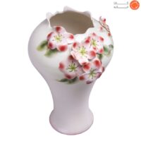 گلدان چینی گل برجسته کد 10121