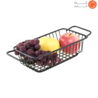 سبد فلزی مشکی مستطیل کد 2105